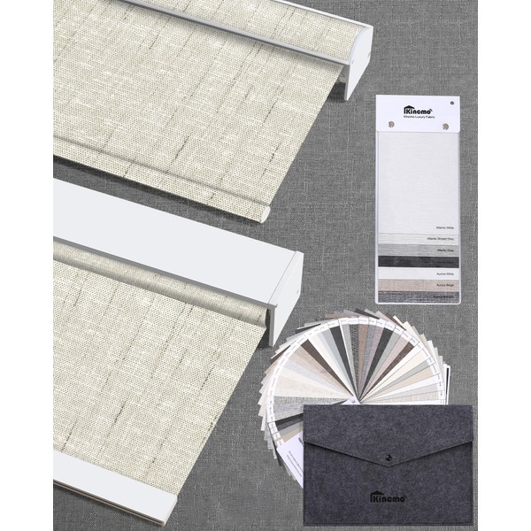 Motorized Blinds with Remote: Kincmo 100% Blackout Motorized Roller Shades