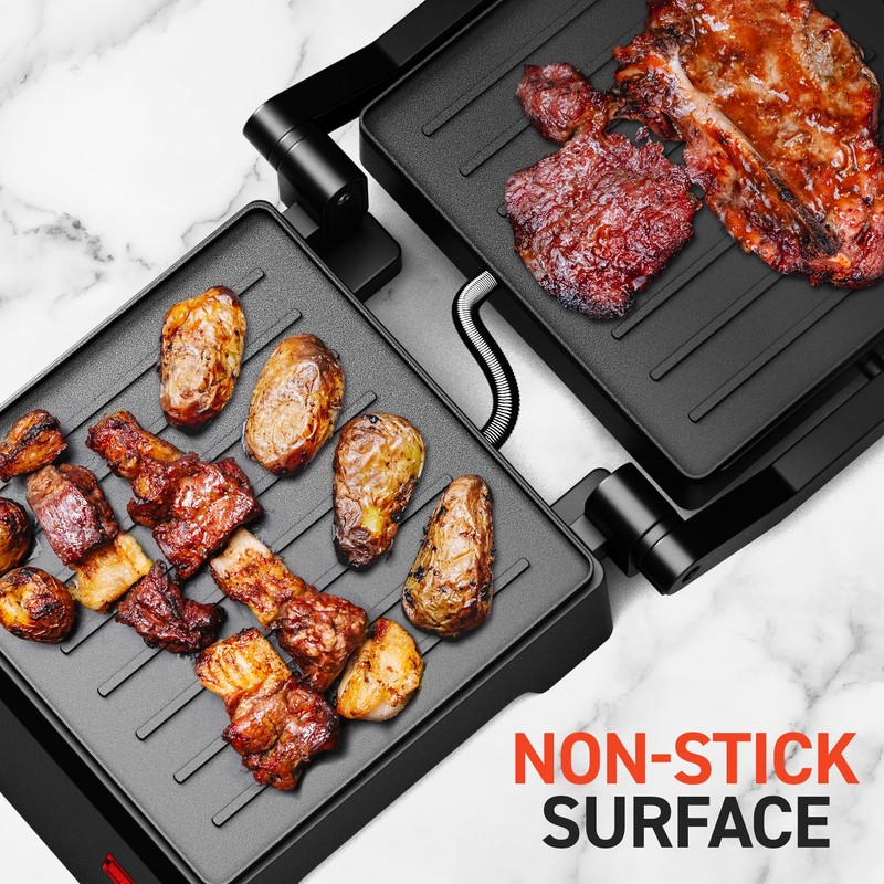 Elite Gourmet EPN160 5.5 x 5.3" Multifunctional, Compact Electric Panini