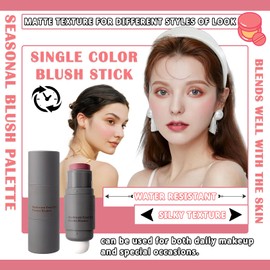 2Pcs Blush Cream for Cheeks,Face Matte Contour Blush Makeup,Buildable Shimmer Facial Cheek Blusher Shades,Blendable Cosmetic Makeup Blush A2