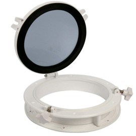 Amarine Made Boat Window Yacht Round Opening Portlight Porthole Window 8" Replacement Window Port Hole - ABS Tempered Glass