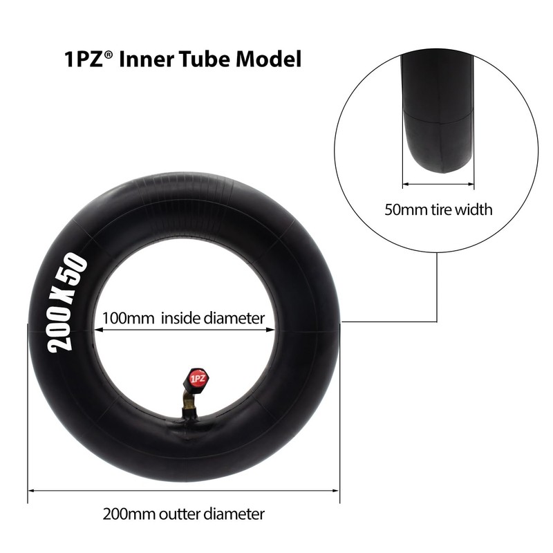 1PZ ES1-2X5 200x50 (8"x2") ScooterNeumático, Tubo interior Reemplazo de Razor