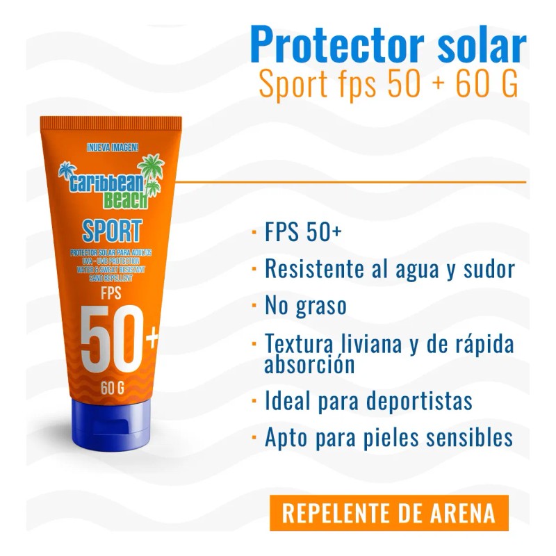Protector Solar Caribbean Beach Sport Fps Adulto