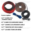 TOPSTRONGGEAR 4ga Amp Kit - 4 Gauge AWG Amplifier Wiring