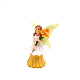 NW Wholesaler Fairy Garden Daffodil Fairy - Miniature Fairy Figurine for Fairy Gardens and Garden Decor