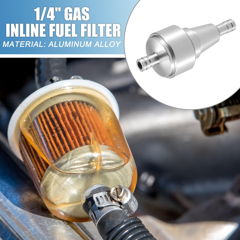 A ABSOPRO Universal Gas Inline Fuel Filter 6mm OD Gasoline