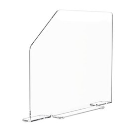 Marketing Holders Clear Acrylic Sink Splash Guard 19" x 4.5" x 18" with Feet and Anti Skid Bumpers No Assembly with Cutaway for Healthcare Dental Facilities and Doctors Offices