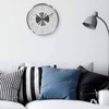 K&L Wall Art Silver Wall Clock 30 cm Diameter No