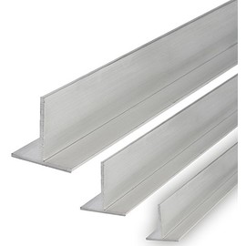 SixBros. Aluminium T-Profile Rail Rolled Blank Aluminium Profile 40 x 40 x 3 mm 1000 mm