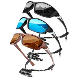 KALIYADI Polarized Sunglasses-Men Sports Sun-glasses: Mens Sunglasses Polarized UV Protection for Fishing Driving Cycling