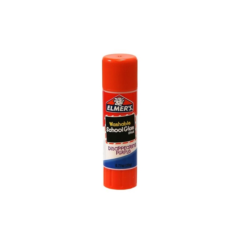 Elmer's Washable Disappearing Purple School Glue, 6 Giant Sticks (Pack
