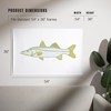 Lantern Press 36x54 Inch Giclee Print, Snook Fish, Icon