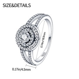 KUNSIR 925 Sterling Silver Rings for Women, Love Knot Rings, Finger Spring Rings, Jewellery Gifts, Crossed Rings for Women with Cubic Zirconia