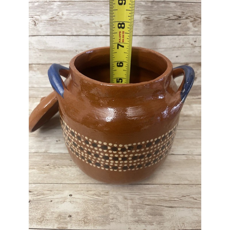 Olla de Barro con tapa Terracota Bean Soup Pot with