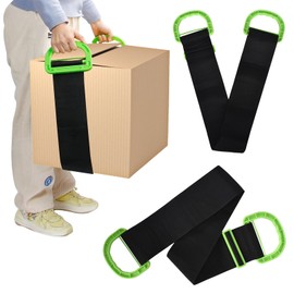 2 Sets of Heavy Duty Transport Belts, Moving Straps 600 LB Max. Carrying Straps for Furniture Packers, Adjustable Transport Strap, for Carry Boxes, Mattresses, Office Supplies, Building Materials