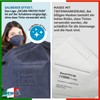 30 FFP2 Masks, CE Certified, Blue with Black Rubber Bands,