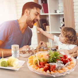 [2 Packs of 110 PCS] 3.5 inch Appetizer Forks, Mini Forks for Appetizers, Cocktail Forks Appetizer Forks, Bamboo Toothpicks for Appetizer, Wooden Forks Food Picks for Fruit, Charcuterie Accessories.