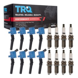 TRQ TRQ Ignition Kit Ignition Coil Spark Plugs Compatible with 97-16 Ford 98-11 Lincoln Mercury 11-12 VPG
