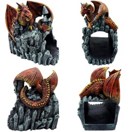 Euiroet Dragon Statue Gutter Downspout Extender,Garden Outdoor Decor Sculpture,Gutter Diverter Rain, Splash Block,Eco-Friendly Resin, Decorative Gutter Extension Downspout, Ideal for 3"x4" Downspouts