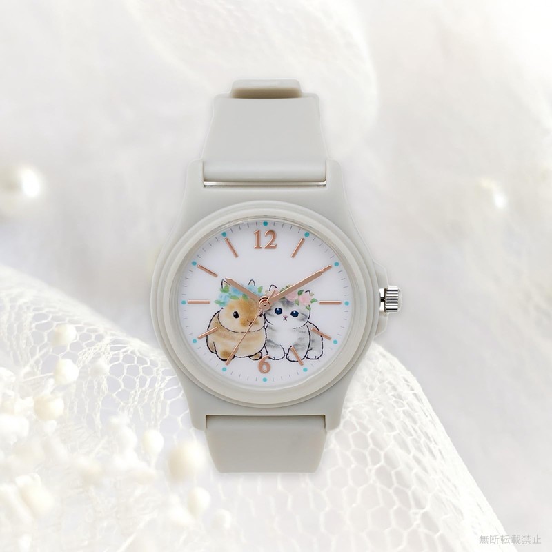 Fieldwork MSD001-4 Women's Wristwatch, Rabbit, Gray, Urethane Band, gray, Modern
