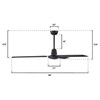 Westinghouse Lighting Jax Industrial Style 56-Inch Matte Black Indoor Ceiling