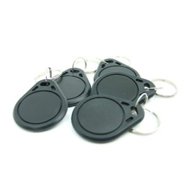 NFC Tag Pendant, 40 x 32 mm, NXP NFC Chip, 180 Bytes, Black, Ideal for Device/Profile Control (WLAN, Bluetooth, Apps), Compatible with All NFC Smartphones and Tablets, Pack of 5