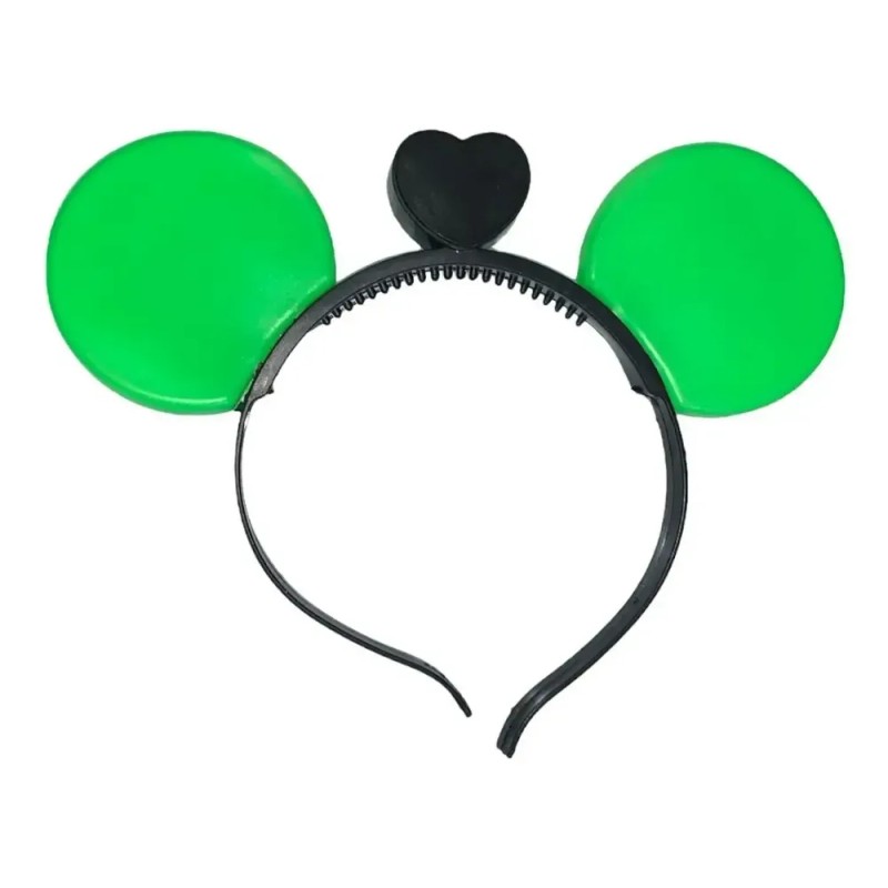 15 Diadema Orejas Mickey Luz Led Luminosa Fiesta Batucada