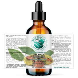 Jojoba Oil 120 ml 100% Pure Cold-pressed Unrefined Organic Premium Quality - Bella Terra Oils…