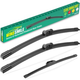 26" 19" 12" Windshield Wiper Blades Replacement for Jaguar F-Pace Fpace 2017 2018 2019 2020 2021 2022 2023 2024 Premium All Weather Front Rear Wipers Set - OEM Quality (Pack of 3)