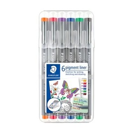 Staedtler Pigment Liner 308 Color Pen 6-Color Set 0.5mm / 스테들러 피그먼트 라이너 308 컬러펜 6색세트 0.5mm