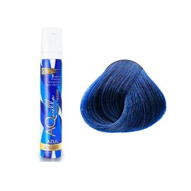 Tinte de fantasía semi-permanente innovadora presentación en mouse para mayor practicidad, aplicación directa115 ml (Azul)