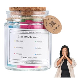 Onperpoe Glas mit Bibelversen Mini-Bibelvers-Karten Gebetsglas mit Farbigen Bibelversen Schrift Karten Bibelglas im Glas Deutsch Christliches Geschenk für Frauen Mutmacher Geschenk für Christliche