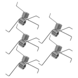 BESPORTBLE Pack of 10 rubbish bins, spring of the bin lid, hand press, rubbish bin spring, tension spring for the rubbish bin, rotary spring, repair tools, rubbish bin, stainless steel, silver