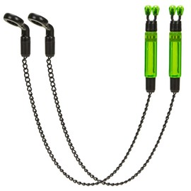 Doxiuyo 2pcs Bite Alarms Carp Fishing Swingers Bobbins for Fishing Alarm Indicator,Chain Bite Alarm Fishing Tools Green