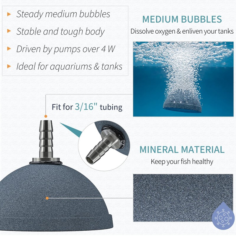 Pawfly Aquarium Air Stone 2 Inch Bread, Fish Tank Air