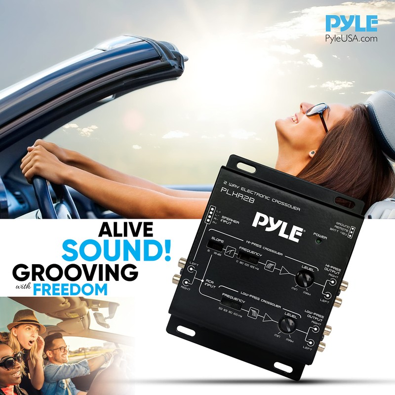Pyle Electronic Crossover Network - Independent High-Pass/Low-Pass Output Level Controls,