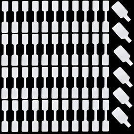500-Pcs Blank Square Adhesive Jewelry Price Tags - White Ring Stickers for Display, Craft Shows & Boutique Packaging - Removable Residue-Free Labelsfor Necklace, Ring, Earring Displays