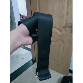 1Pcs Arm Wrestling Training Loading Strap Belt Hand Grip Fitness Equipment Wrist Forearm and Biceps Workouts Muscle Strength Tools Suitable 1-2 inches Barbell Plates Durable Loop Weight Plate(Black)