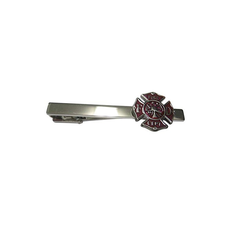 Kiola Designs Fire Fighter Emblem Square Tie Clip