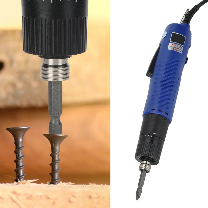 Electric Screwdriver Semi Automatic Adjustable Torsion 850rpm for 2‑6mm Screw