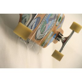 Board Addicted Wall Mount ツ Wall Bracket for Longboard, Skateboard, Snowboard, Wakeboard, Penny Board, Kiteboard..., Board Addicted Wandhalterung für Longboards, Snowboards, Wakeboards uvm., transparent, universal
