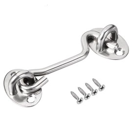 Door Hook and Eye Latch Stopper for Door Gate Window Closet Shed Screws(3Inch)