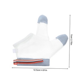 NOLITOY Baby Teething Gloves Easy Care Anti-eating Mittens Fingerless Glove for Boys and Girls (l) Random