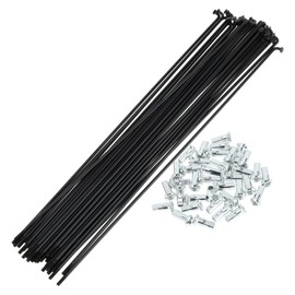 RATCHROLL 1 Set Universal Bicycle Spokes 12G 265mm Length Bike Wheel Spokes Nipple Black Carbon Steel