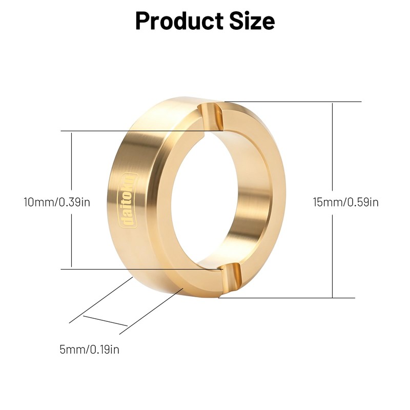daitoku 4PCS Brass Wheel Weight, 3.3g Wheel Weights for Axial