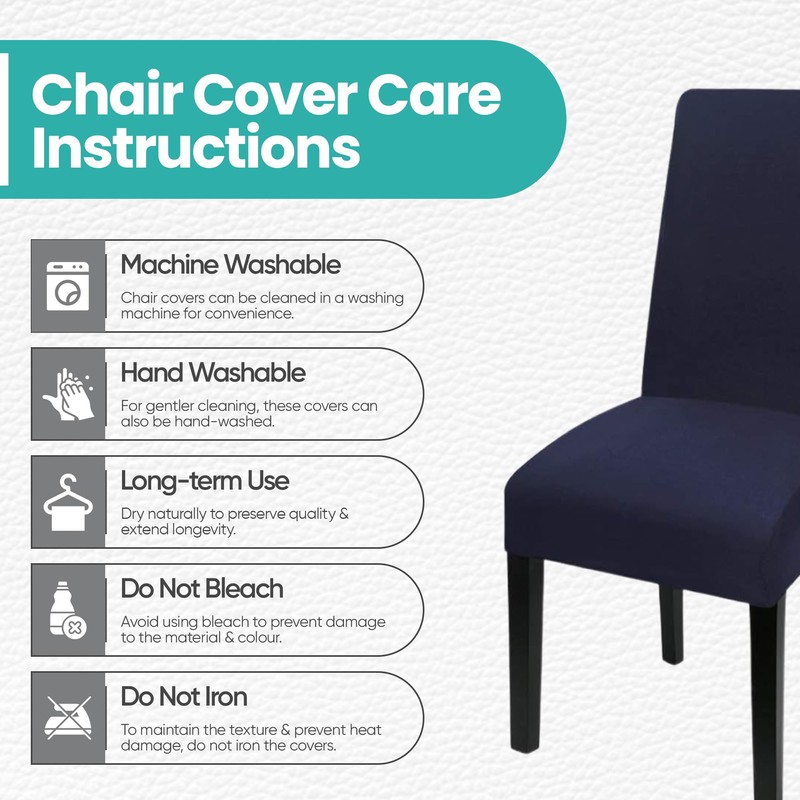 High-Back Chair Covers for Dining Room Chairs – Spandex Stretch,