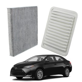 YzusGomumu 87139-07010 Cabin Air Filter and Carbon Cabin Air Filter Kit Compatible With 2009-2019 Toyota Corolla 2009-2014 Matrix 2007-2018 Yaris 2008-2014 Scion xD 2016 iM 2009-2010 Pontiac Vibe