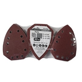 30-Piece Sandpaper Set Wood Suitable for Parkside Lidl Hand Sander Models See Item Description