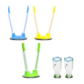 Freezer Bag Stand,3 Food Bag Holders,Food Storage Bags Clips Stands,Plastic Reusable Freezer Bag Racks Holders, Food Prep Bag Holders Stands