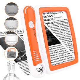 Rechargeable Magnifying Glass with Light, 5X 10X 45X Large Page Magnifier with 20 LED Lights, Folding Handheld Dimmable Magnifier for Reading Small Print for Seniors