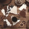 Hushee 12 Pcs Cowhide Coasters Round Natural Leather Cowhide Drink